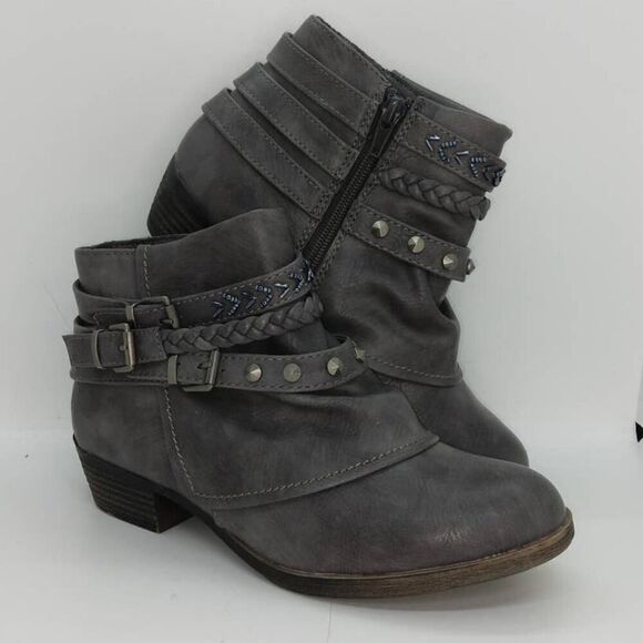 Rampage Designer NEW Women's Gray Dress Ankle Booties - sz. 7M - Picture 2 of 6